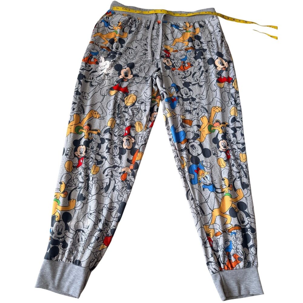 Disney Mickey Mouse Friends Pajama Jogger Pants Gray Large